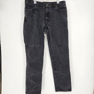 Draggin Jeans Mens 38 x 34 Black Kevlar Lined Denim Double Knee Motorcycle